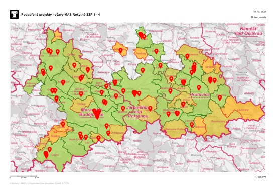 Mapa projektů SZP Výzva 1-4